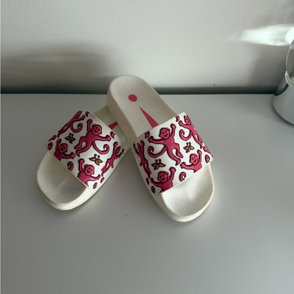 Roller rabbit limited edition slides size 5 girls pink moneys.